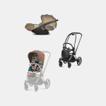 Carucior 2 in 1 Parte Sport Carucior Priam Design Collaborations One Love + Cadru Carucior pentru Copii Priam Chrome Black + Scoica Auto CLOUD T I-SIZE One Love | multicolor Cybex Platinum