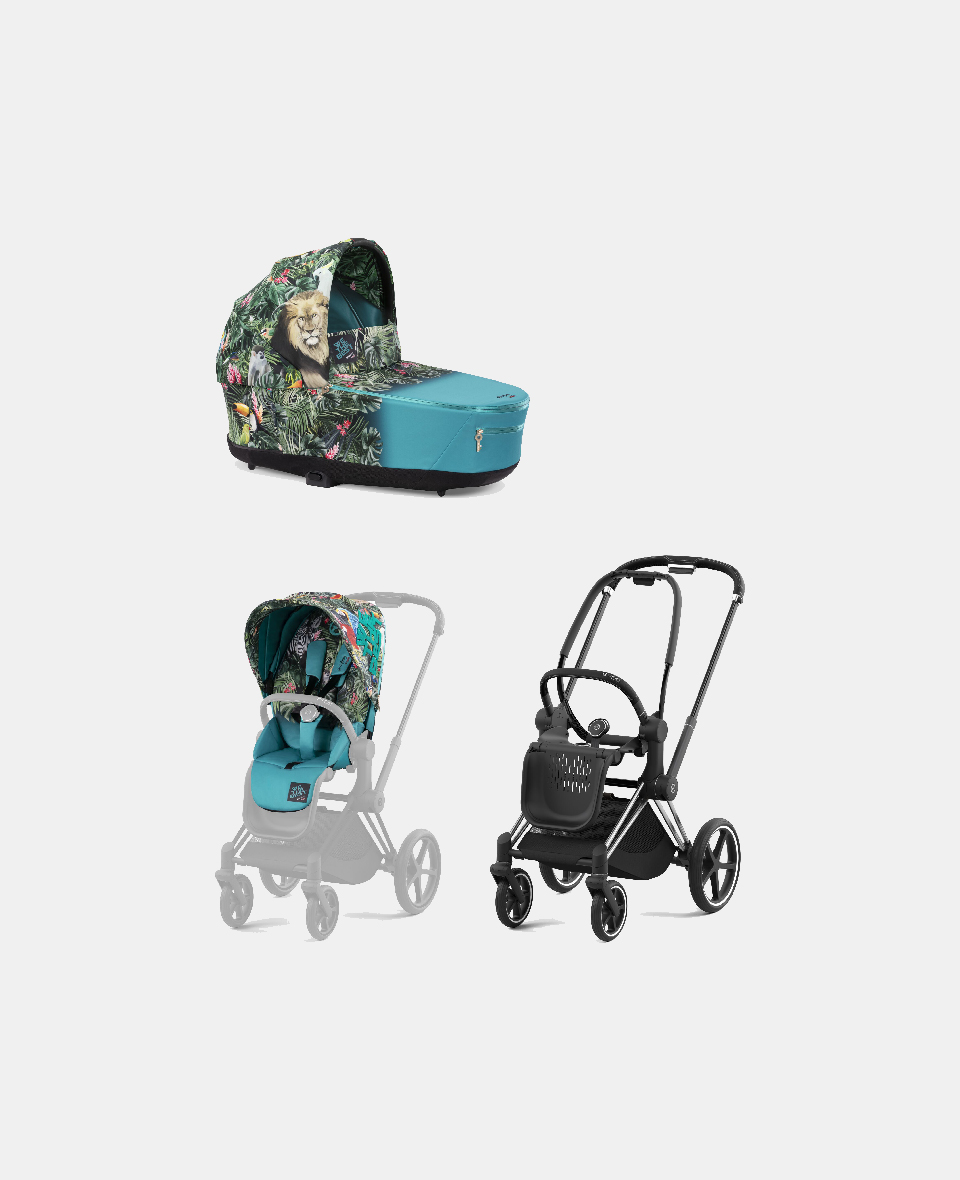 521002325-522000907-521003919.jpg Carucior 2 in 1 Landou Priam Lux pentru căruciorul Priam Design Collaborations We The Best | mid turquoise + Cadru Carucior pentru Copii Priam Chrome Black + Parte Sport Carucior Priam Design Collaborations We The Best Cybex Fashion - imagine 1
