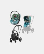 Carucior 2 in 1 Parte Sport Carucior Priam Design Collaborations We The Best + Cadru Carucior pentru Copii Priam Matt Black + Scoica Auto CLOUD T I-SIZE WE THE BEST BLUE | mid turquoise Cybex Platinum