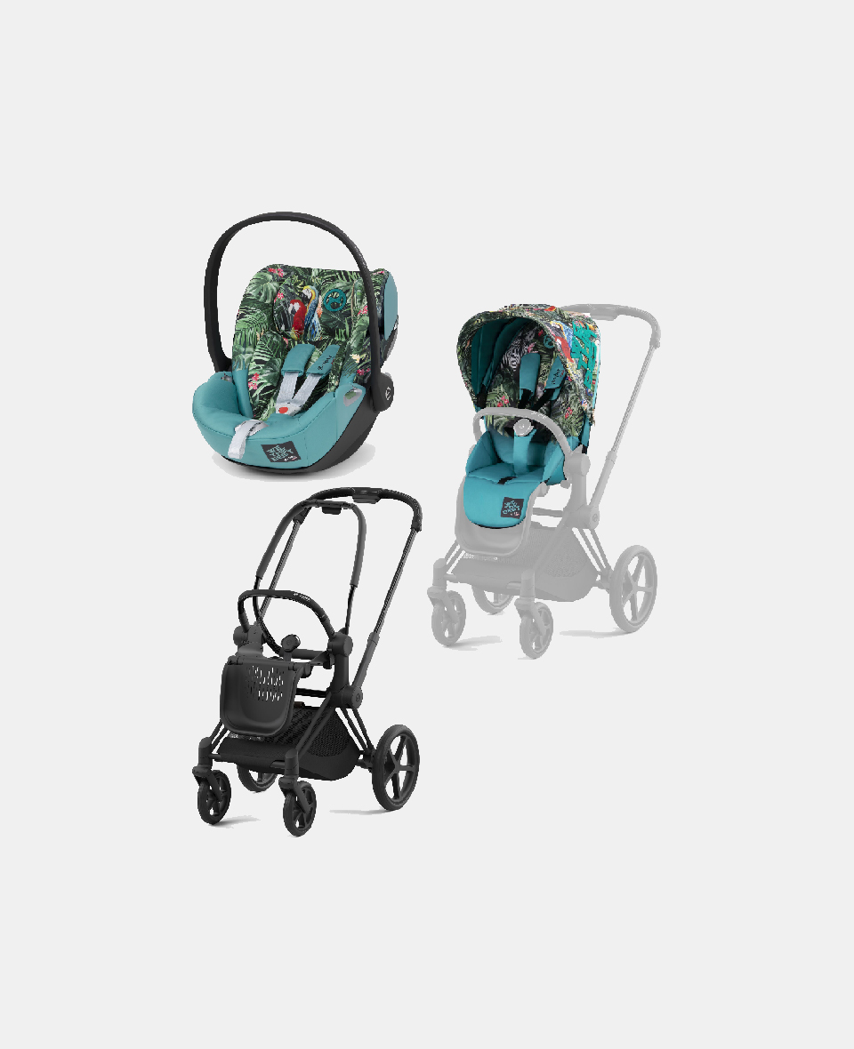 521002331-521003919-523000309.jpg Carucior 2 in 1 Parte Sport Carucior Priam Design Collaborations We The Best + Cadru Carucior pentru Copii Priam Matt Black + Scoica Auto CLOUD T I-SIZE WE THE BEST BLUE | mid turquoise Cybex Platinum - imagine 1