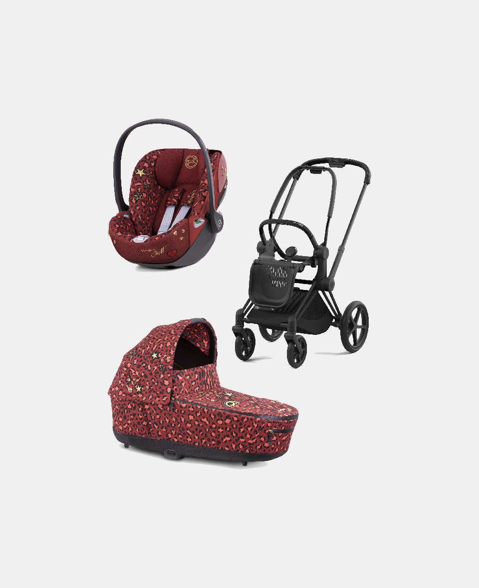 521002331-522000883-523000303.jpg Carucior 2 in 1 Landou PRIAM Lux Rosenrot Red | dark red + Cadru Carucior pentru Copii Priam Matt Black + Scoica Auto CLOUD T I-SIZE Rosenrot Red | dark red Cybex Platinum - imagine 1