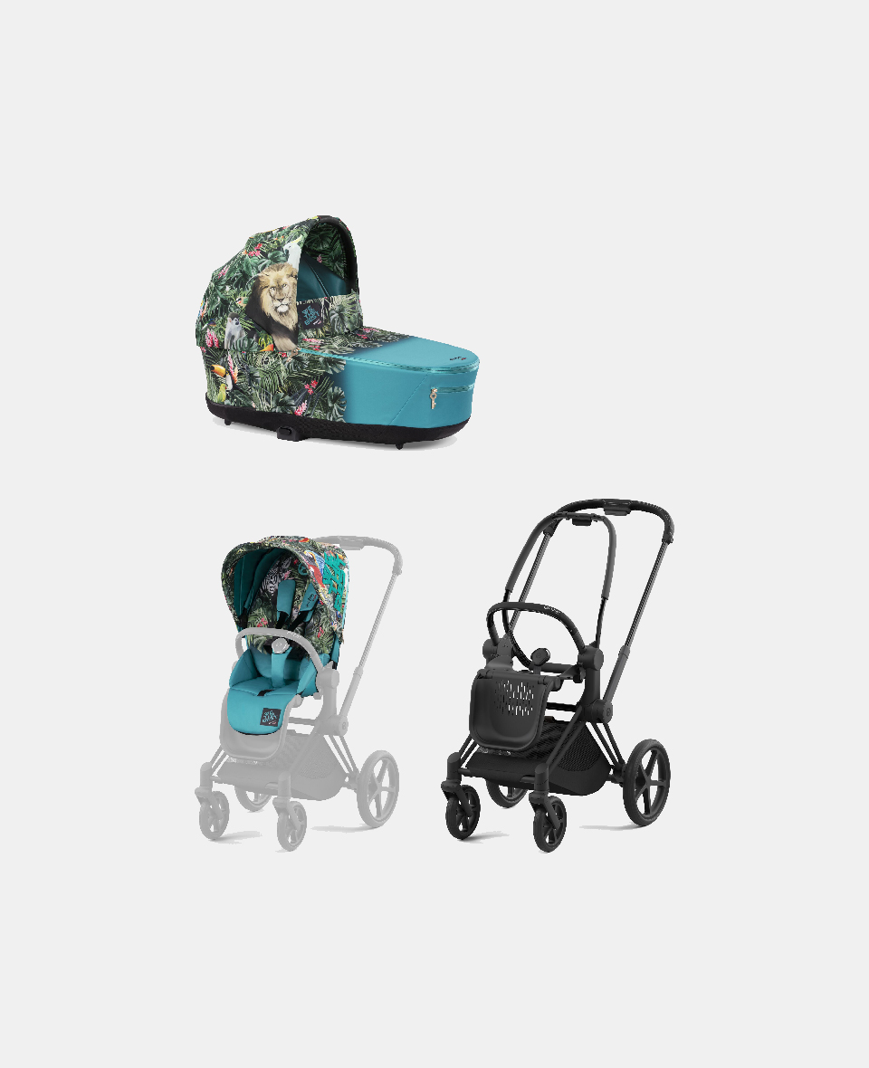 521002331-522000907-521003919.jpg Carucior 2 in 1 Landou Priam Lux pentru căruciorul Priam Design Collaborations We The Best | mid turquoise + Cadru Carucior pentru Copii Priam Matt Black + Parte Sport Carucior Priam Design Collaborations We The Best Cybex Fashion - imagine 1