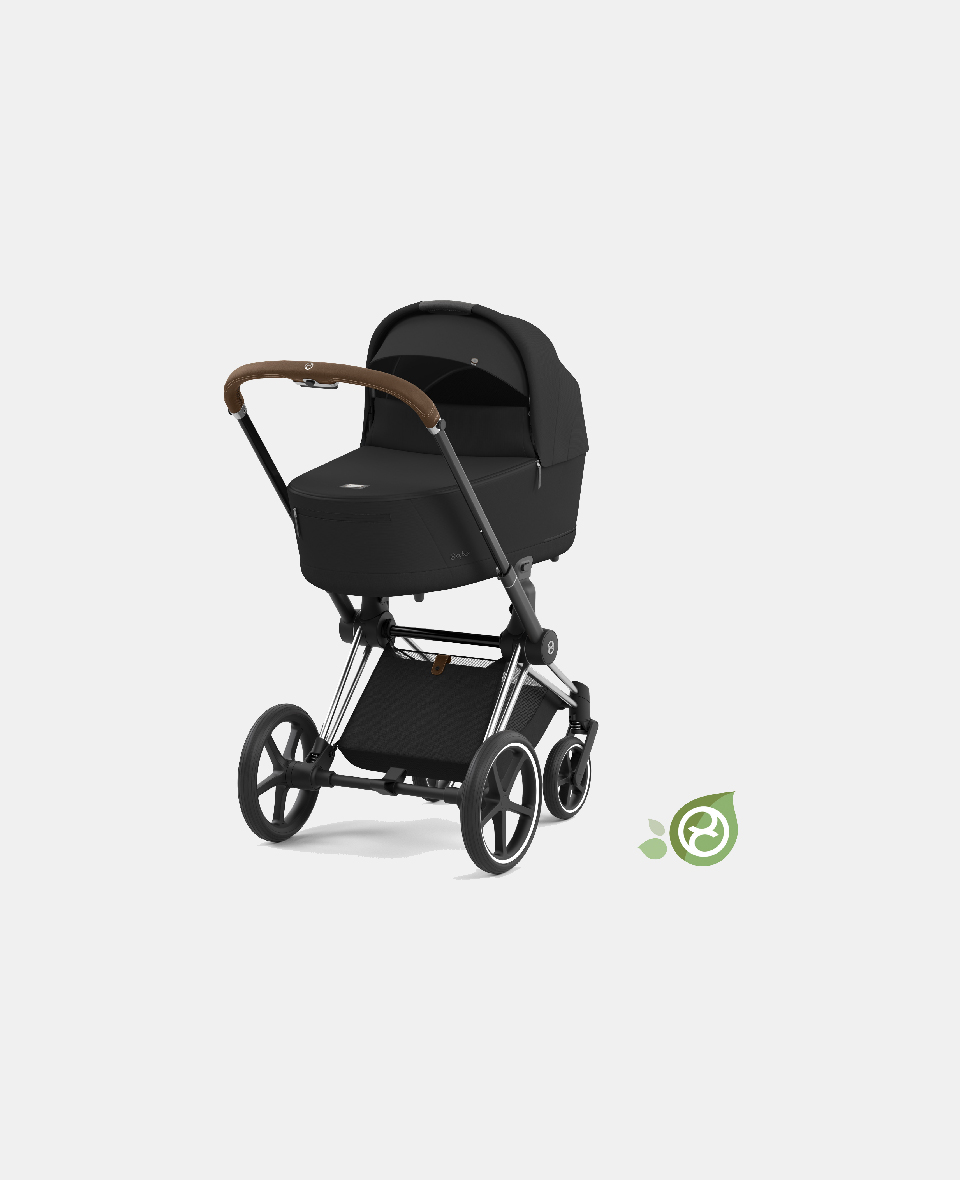 521002331-522001007.jpg Carucior Nou Nascut Priam: Cadru Carucior pentru Copii Priam Chrome Black + Landou PRIAM Lux Onyx Black Cybex Platinum - imagine 1