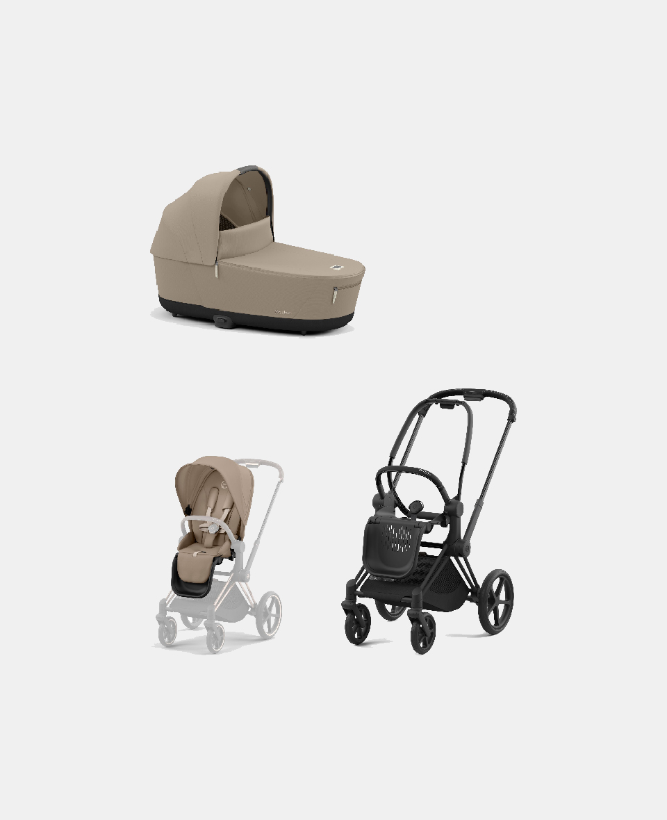 521002331-523001271-523001261.jpg Carucior 2 in 1 Cadru Carucior pentru Copii Priam Matt Black + Landou PRIAM Lux Cozy Beige + Parte Sport Carucior Priam Cozy Beige Cybex Platinum - imagine 1