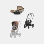 Carucior 2 in 1 Parte Sport Carucior Priam Design Collaborations One Love + Cadru Carucior pentru Copii Priam Rosegold + Scoica Auto CLOUD T I-SIZE One Love | multicolor Cybex Platinum