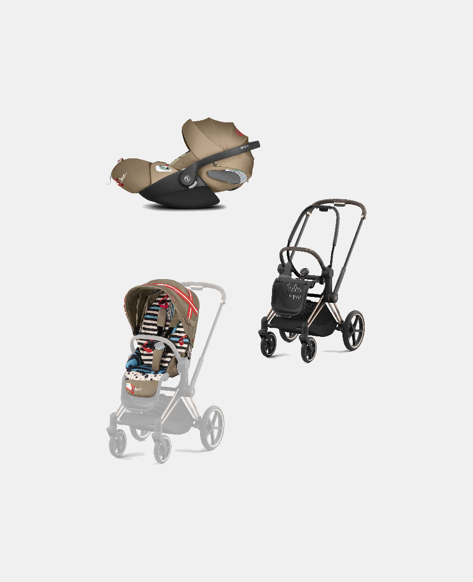 521002337-521002753-523000315.jpg Carucior 2 in 1 Parte Sport Carucior Priam Design Collaborations One Love + Cadru Carucior pentru Copii Priam Rosegold + Scoica Auto CLOUD T I-SIZE One Love | multicolor Cybex Platinum - imagine 1