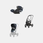 Carucior 2 in 1 Parte Sport Carucior Priam Fashion Collections Jewels of Nature + Cadru Carucior pentru Copii Priam Rosegold + Scoica Auto CLOUD T I-SIZE Jewels of Nature | dark blue Cybex Platinum