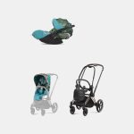 Carucior 2 in 1 Parte Sport Carucior Priam Design Collaborations We The Best Cybex + Cadru Carucior pentru Copii Priam Rosegold + Scoica Auto CLOUD T I-SIZE WE THE BEST BLUE | mid turquoise Cybex Platinum