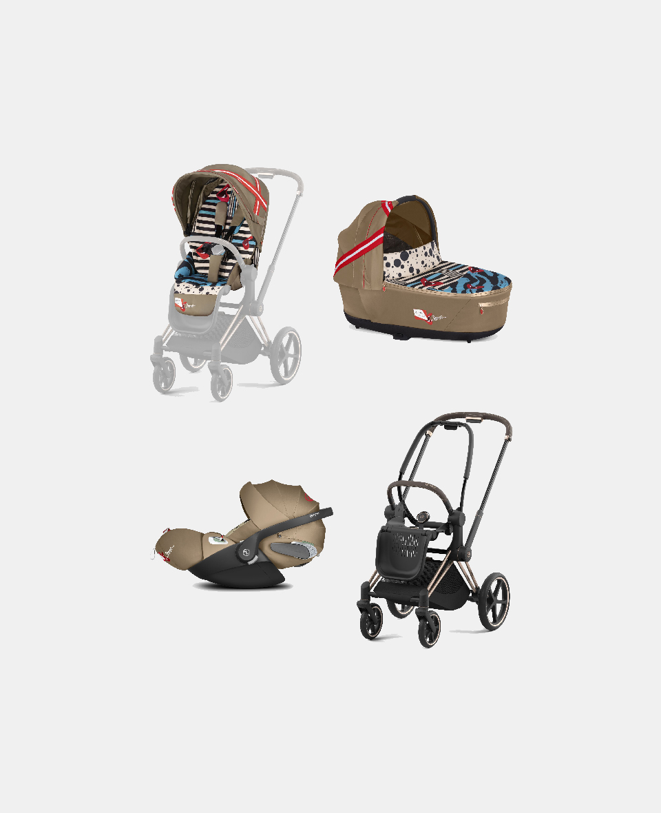 521002337-522000901-523000315-521002753.jpg Carucior 3 in 1 Landou Priam Lux pentru căruciorul Priam Design Collaborations One Love | multicolor + Cadru Carucior pentru Copii Priam Rosegold + Scoica Auto CLOUD T I-SIZE One Love | multicolor + Parte Sport Carucior Priam Design Collaborations One Love Cybex Fashion - imagine 1