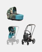 Carucior 2 in 1 Landou Priam Lux pentru căruciorul Priam Design Collaborations We The Best | mid turquoise + Cadru Carucior pentru Copii Priam Rosegold + Parte Sport Carucior Priam Design Collaborations We The Best Cybex Fashion - imagine 2
