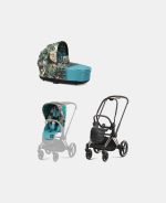 Carucior 2 in 1 Landou Priam Lux pentru căruciorul Priam Design Collaborations We The Best | mid turquoise + Cadru Carucior pentru Copii Priam Rosegold + Parte Sport Carucior Priam Design Collaborations We The Best Cybex Fashion