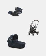 Carucior 2 in 1 Landou Priam Lux pentru căruciorul Priam Fashion Collections Jewels of Nature | dark blue + Cadru Carucior pentru Copii Priam Rosegold + Scoica Auto CLOUD T I-SIZE Jewels of Nature | dark blue Cybex Platinum - imagine 2
