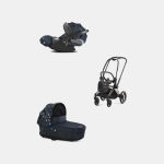 Carucior 2 in 1 Landou Priam Lux pentru căruciorul Priam Fashion Collections Jewels of Nature | dark blue + Cadru Carucior pentru Copii Priam Rosegold + Scoica Auto CLOUD T I-SIZE Jewels of Nature | dark blue Cybex Platinum