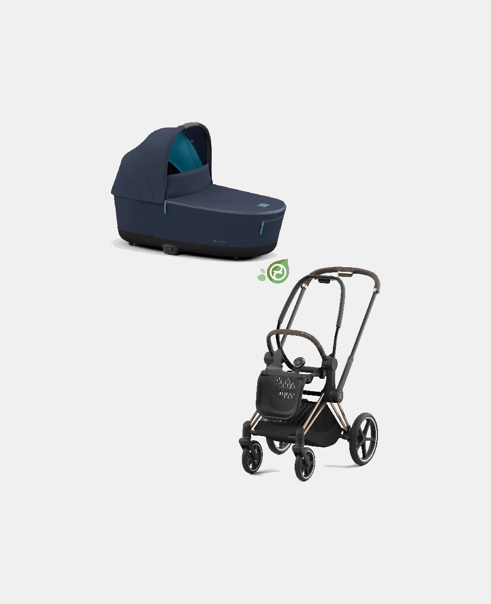 521002337-522001019.jpg Cadru Carucior pentru Copii Priam Rosegold + Landou PRIAM Lux Dark Navy Cybex Platinum - imagine 1