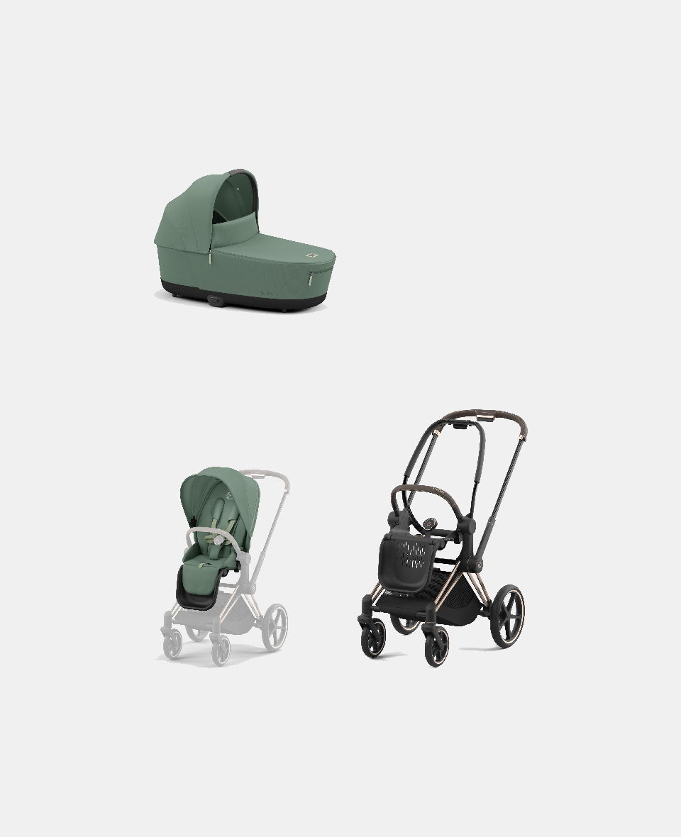 521002337-523000839-523000773.jpg Carucior 2 in 1 : Cadru Carucior pentru Copii Priam Rosegold + Landou PRIAM Lux Leaf Green + Parte Sport Carucior Priam Leaf Green Cybex Platinum - imagine 1