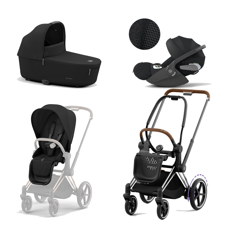 521002349-523000733-523000799-523000232.jpg Carucior 3 in 1 Cadru Cărucior pentru Copii e-Priam Chrome Brown + Parte Sport Carucior Priam Sepia Black + Landou PRIAM Lux Sepia Black + Scoică Auto pentru Copii Cloud T i-Size Plus Sephia Black Cybex Platinum (copie) - imagine 1