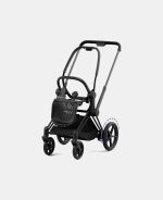 Carucior 2 in 1 Cadru Cărucior pentru Copii e-Priam Matt Cybex + Landou PRIAM Lux Peach Pink + Parte Sport Carucior Priam Peach Pink Cybex Platinum - imagine 4