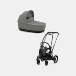 Carucior Nou Nascut Electric E-Priam: Cadru Cărucior pentru Copii e-Priam Matt + Landou PRIAM Lux Soho Grey Cybex Platinum