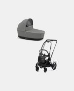 Carucior Nou Nascut Electric E-Priam: Cadru Cărucior pentru Copii e-Priam Matt + Landou PRIAM Lux Soho Grey Cybex Platinum