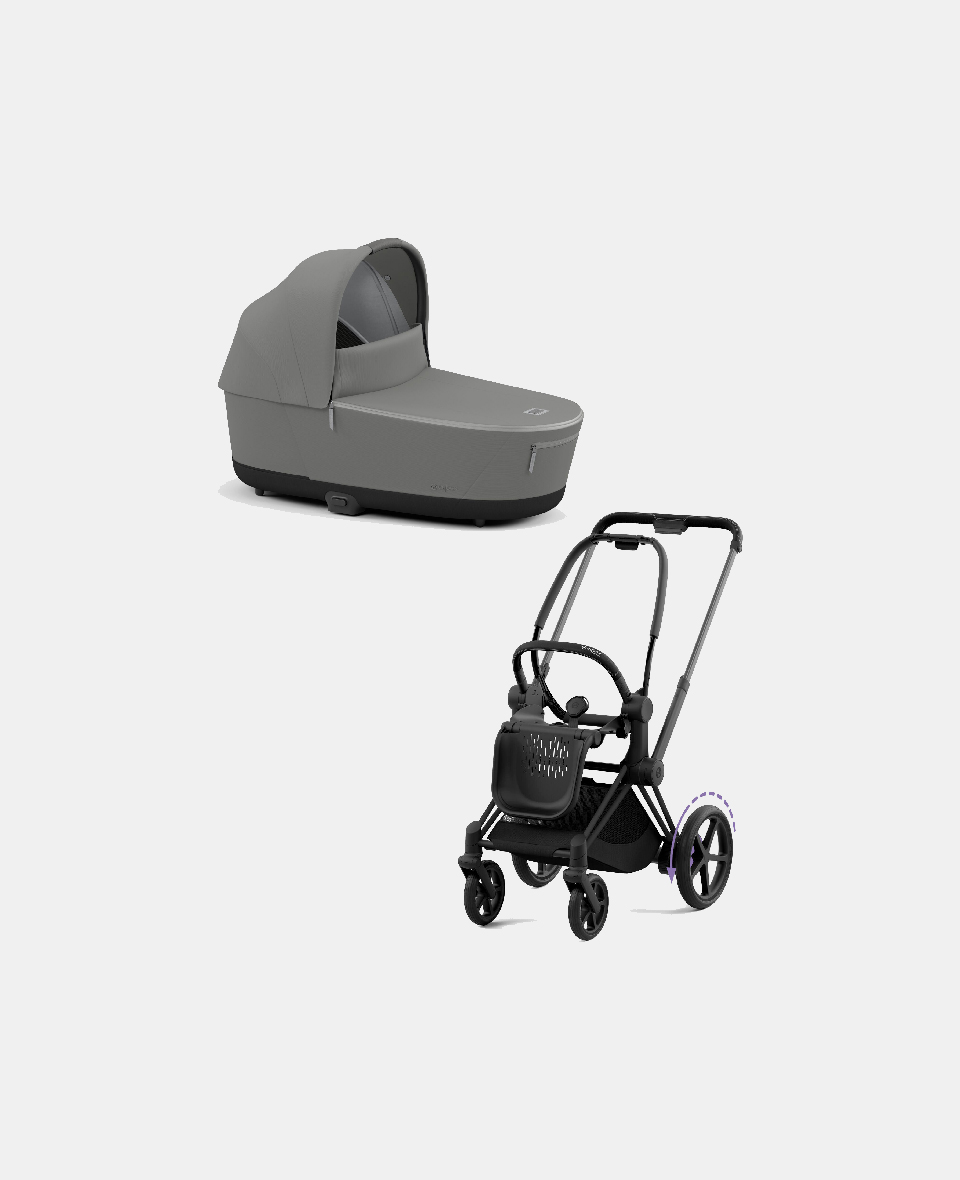 521002365-522000977.jpg Carucior Nou Nascut Electric E-Priam: Cadru Cărucior pentru Copii e-Priam Matt + Landou PRIAM Lux Soho Grey Cybex Platinum - imagine 1
