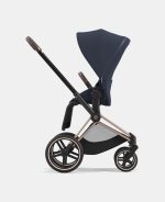 Carucior 2 in 1 Cadru Cărucior pentru Copii e-Priam Rosegold + Parte Sport Carucior Priam Nautical Blue + Scoică Auto pentru Copii Cloud T i-Size Plus Sephia Black Cybex Platinum Cybex Platinum - imagine 9