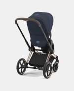 Carucior 2 in 1 Cadru Cărucior pentru Copii e-Priam Rosegold + Parte Sport Carucior Priam Nautical Blue + Scoică Auto pentru Copii Cloud T i-Size Plus Sephia Black Cybex Platinum Cybex Platinum - imagine 10