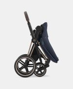 Carucior 2 in 1 Cadru Cărucior pentru Copii e-Priam Rosegold + Parte Sport Carucior Priam Nautical Blue + Scoică Auto pentru Copii Cloud T i-Size Plus Sephia Black Cybex Platinum Cybex Platinum - imagine 11