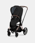 Carucior 2 in 1 Cadru Cărucior pentru Copii e-Priam Rosegold + Landou PRIAM Lux Stardust Black Plus + Parte Sport Carucior Priam Stardust Black Plus Cybex Platinum - imagine 12