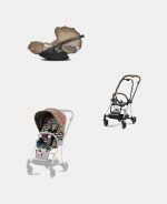 Carucior 2 in 1 Parte Sport Carucior MIOS One Love | multicolor + Cadru Carucior pentru Copii Mios Chrome Brown + Scoica Auto CLOUD T I-SIZE One Love | multicolor Cybex Platinum - imagine 2