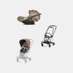 Carucior 2 in 1 Parte Sport Carucior MIOS One Love | multicolor + Cadru Carucior pentru Copii Mios Chrome Brown + Scoica Auto CLOUD T I-SIZE One Love | multicolor Cybex Platinum