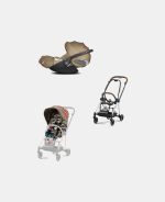 Carucior 2 in 1 Parte Sport Carucior MIOS One Love | multicolor + Cadru Carucior pentru Copii Mios Chrome Brown + Scoica Auto CLOUD T I-SIZE One Love | multicolor Cybex Platinum
