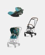 Carucior 2 in 1 Parte Sport Carucior MIOS WE THE BEST BLUE | mid turquoise + Cadru Carucior pentru Copii Mios Chrome Brown + Scoica Auto CLOUD T I-SIZE WE THE BEST BLUE | mid turquoise Cybex Platinum - imagine 2