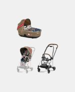 Carucior 2 in 1 Landou MIOS Lux One Love | multicolor + Cadru Carucior pentru Copii Mios Chrome Brown + Parte Sport Carucior MIOS One Love | multicolor Cybex Fashion
