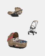 Carucior 2 in 1 Landou MIOS Lux One Love | multicolor + Cadru Carucior pentru Copii Mios Chrome Brown + Scoica Auto CLOUD T I-SIZE One Love | multicolor Cybex Platinum - imagine 2