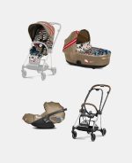 Carucior 3 in 1 Landou MIOS Lux One Love | multicolor + Cadru Carucior pentru Copii Mios Chrome Brown + Scoica Auto CLOUD T I-SIZE One Love | multicolor + Parte Sport Carucior MIOS One Love | multicolor Cybex Fashion - imagine 2
