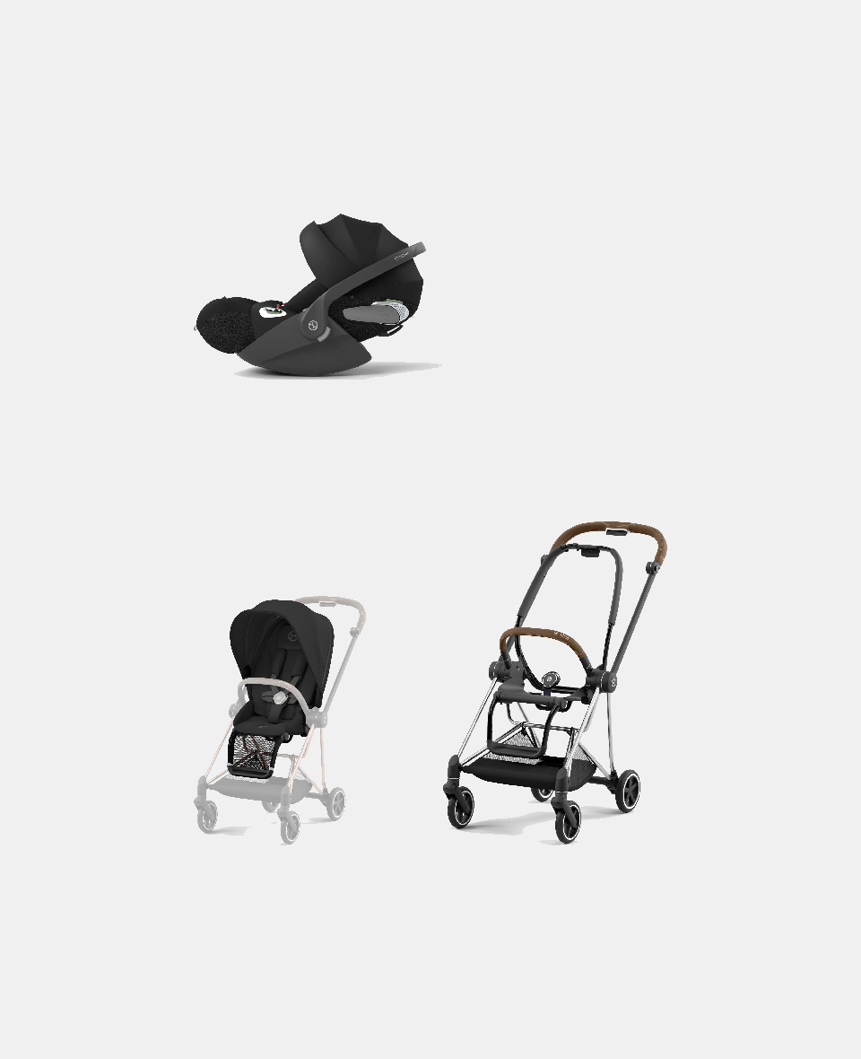 521002507-523000865-523000220.jpg Carucior 2 in 1 : Cadru Carucior pentru Copii Mios Chrome Brown + Parte Sport Carucior MIOS Sepia Black + Scoică Auto pentru Copii Cloud T i-Size Comfort Sephia Black Cybex Platinum - imagine 1