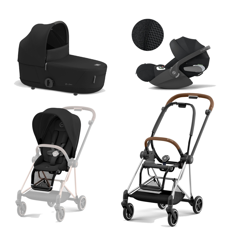 521002507-523000865-523000921-523000232.jpg Carucior 3 in 1 Cadru Carucior pentru Copii Mios Chrome Brown + Parte Sport Carucior MIOS Sepia Black + Landou Mios Lux Sepia Black + Scoică Auto pentru Copii Cloud T i-Size Plus Sephia Black Cybex Platinum - imagine 1