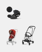 Carucior 2 in 1 : Cadru Carucior pentru Copii Mios Chrome Black + Parte Sport Carucior MIOS Autumn Gold + Scoică Auto pentru Copii Cloud T i-Size Plus Sephia Black Cybex Platinum - imagine 2