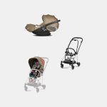 Carucior 2 in 1 Parte Sport Carucior MIOS One Love | multicolor + Cadru Carucior pentru Copii Mios Chrome Black + Scoica Auto CLOUD T I-SIZE One Love | multicolor Cybex Platinum