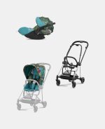 Carucior 2 in 1 Parte Sport Carucior MIOS WE THE BEST BLUE | mid turquoise + Cadru Carucior pentru Copii Mios Chrome Black + Scoica Auto CLOUD T I-SIZE WE THE BEST BLUE | mid turquoise Cybex Platinum - imagine 2