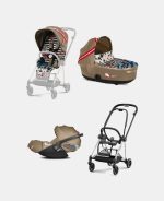 Carucior 3 in 1 Landou MIOS Lux One Love | multicolor + Cadru Carucior pentru Copii Mios Chrome Black + Scoica Auto CLOUD T I-SIZE One Love | multicolor + Parte Sport Carucior MIOS One Love | multicolor Cybex Fashion - imagine 2