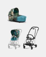 Carucior 2 in 1 Landou MIOS Lux WE THE BEST BLUE | mid turquoise + Cadru Carucior pentru Copii Mios Chrome Black + Parte Sport Carucior MIOS WE THE BEST BLUE | mid turquoise Cybex Fashion - imagine 2