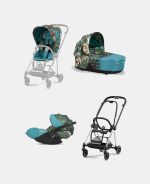 Carucior 3 in 1 Landou MIOS Lux WE THE BEST BLUE | mid turquoise + Cadru Carucior pentru Copii Mios Chrome Black + Scoica Auto CLOUD T I-SIZE WE THE BEST BLUE | mid turquoise + Parte Sport Carucior MIOS WE THE BEST BLUE | mid turquoise Cybex Fashion - imagine 2