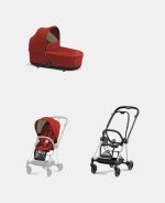 Carucior 2 in 1 : Cadru Carucior pentru Copii Mios Chrome Black + Landou Mios Lux Autumn Gold + Parte Sport Carucior MIOS Autumn Gold Cybex Platinum - imagine 2