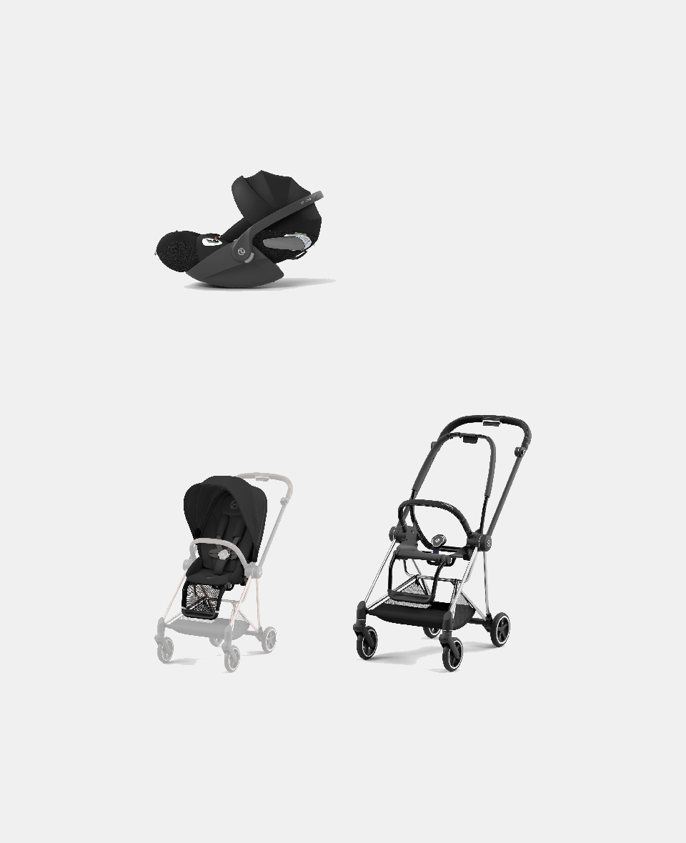 521002513-523000865-523000220.jpg Carucior 2 in 1 : Cadru Carucior pentru Copii Mios Chrome Black + Parte Sport Carucior MIOS Sepia Black + Scoică Auto pentru Copii Cloud T i-Size Comfort Sephia Black Cybex Platinum - imagine 1