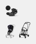 Carucior 2 in 1 : Cadru Carucior pentru Copii Mios Matt Black + Parte Sport Carucior MIOS Stardust Black Plus + Scoică Auto pentru Copii Cloud T i-Size Plus Sephia Black Cybex Platinum - imagine 2