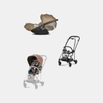 Carucior 2 in 1 Parte Sport Carucior MIOS One Love | multicolor + Cadru Carucior pentru Copii Mios Matt Black + Scoica Auto CLOUD T I-SIZE One Love | multicolor Cybex Platinum