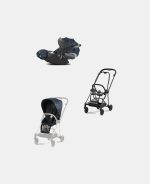 Carucior 2 in 1 Parte Sport Carucior MIOS Jewels of Nature | Dark Blue + Cadru Carucior pentru Copii Mios Matt Black + Scoica Auto CLOUD T I-SIZE Jewels of Nature | dark blue Cybex Platinum