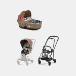Carucior 2 in 1 Landou MIOS Lux One Love | multicolor + Cadru Carucior pentru Copii Mios Matt Black + Parte Sport Carucior MIOS One Love | multicolor Cybex Fashion
