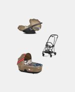 Carucior 2 in 1 Landou MIOS Lux One Love | multicolor + Cadru Carucior pentru Copii Mios Matt Black + Scoica Auto CLOUD T I-SIZE One Love | multicolor Cybex Platinum